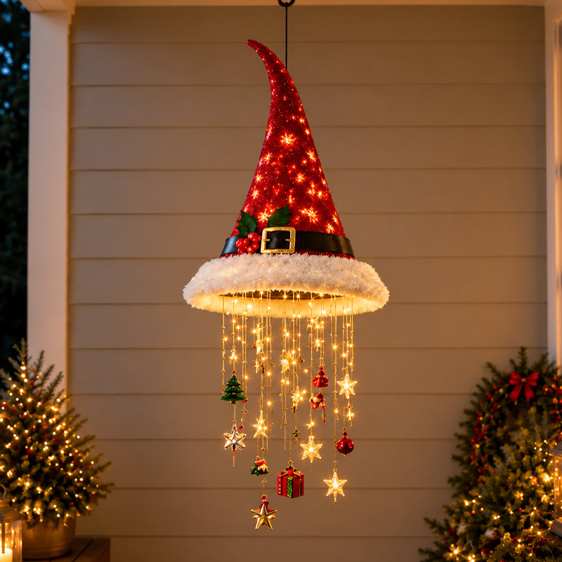 🎄Christmas Hat Hanging Light – Warm LED Glow & Festive Holiday Charm
