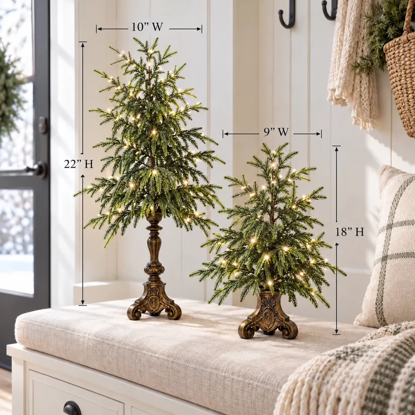 🔥Vintage Lighted Norfolk Pine Trees