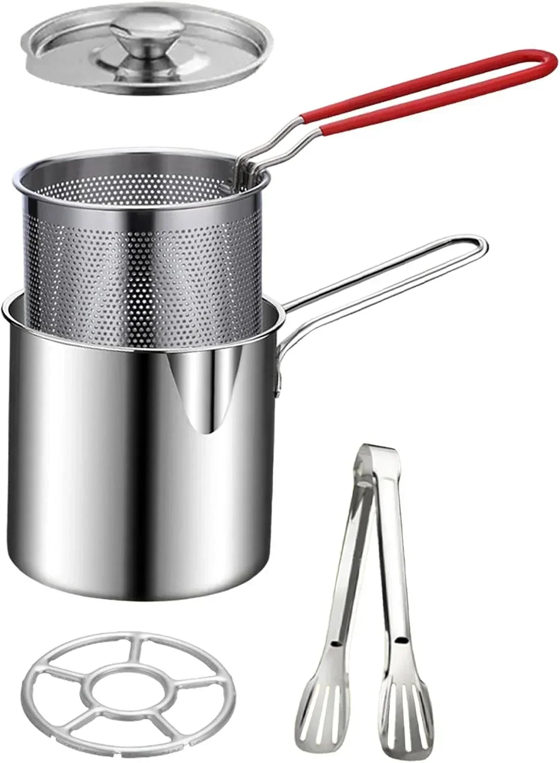 🎉Fry Crispy Food Instantly! No-Splash Oil-Saving Stainless Fryer