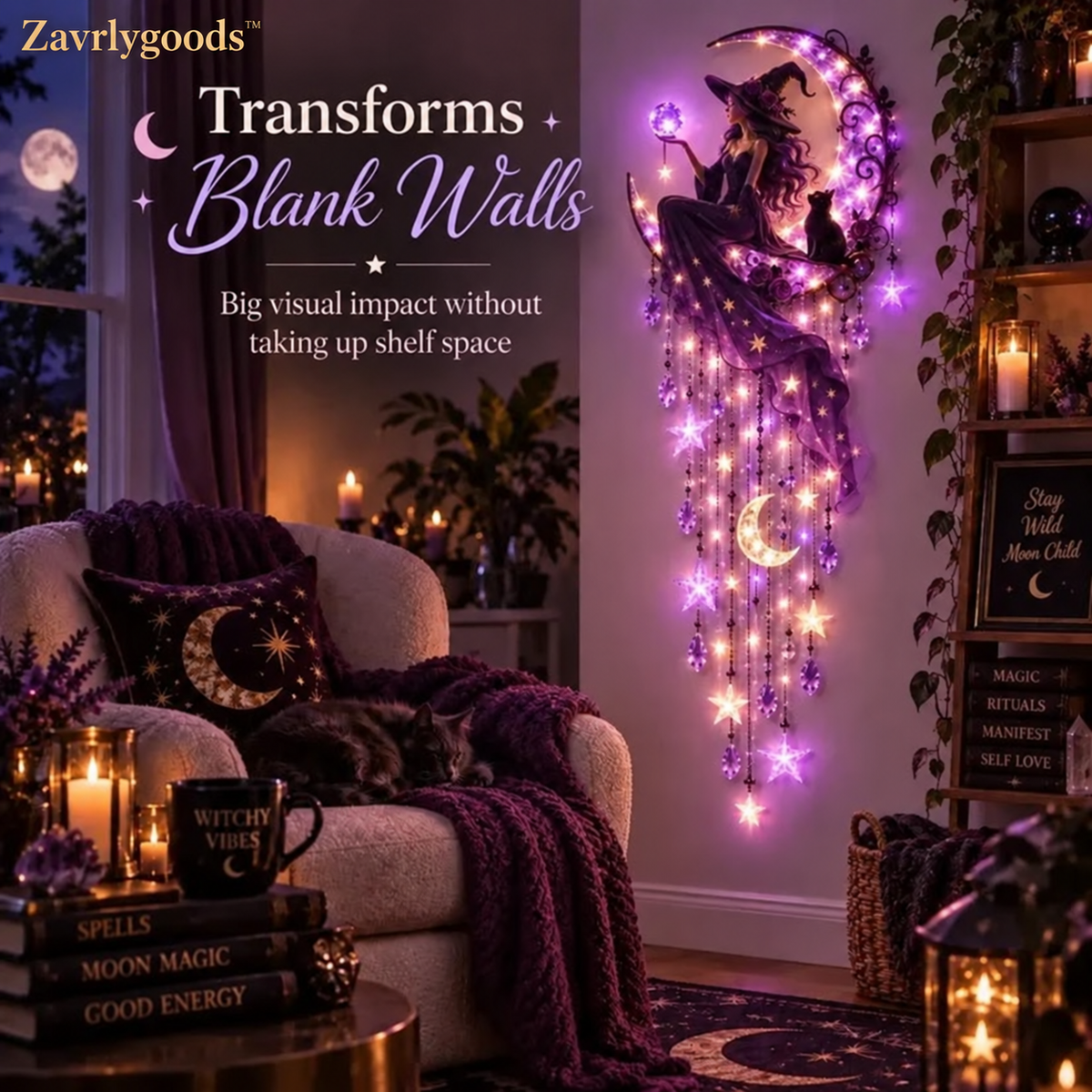 🌙✨ Add A Touch Of Witchy Magic To Any Empty Wall.