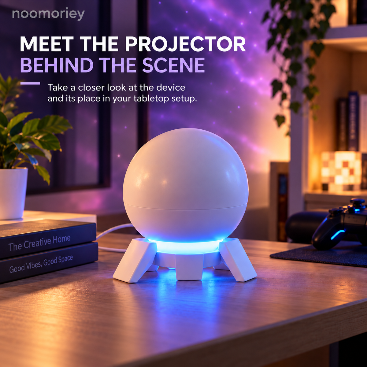 🎮 Pixel Fantasy Scene Projector – Ambient Decor for Gaming Rooms