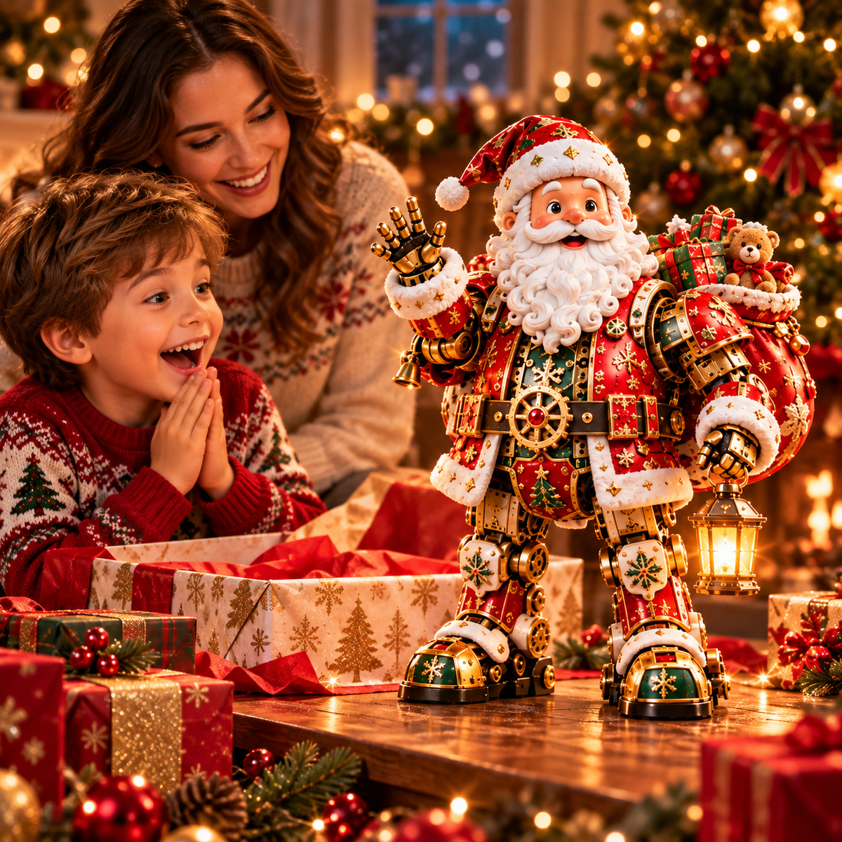 🎅 2-in-1 Transforming Santa Claus™ – From Christmas Ornament to Magical Santa!
