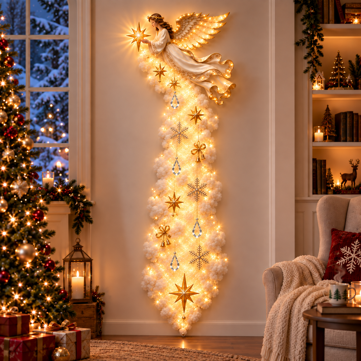 ✨ Christmas Blessing Cloud Trail Wall Light Collection – Jesus, Mary & 6 Signature Designs