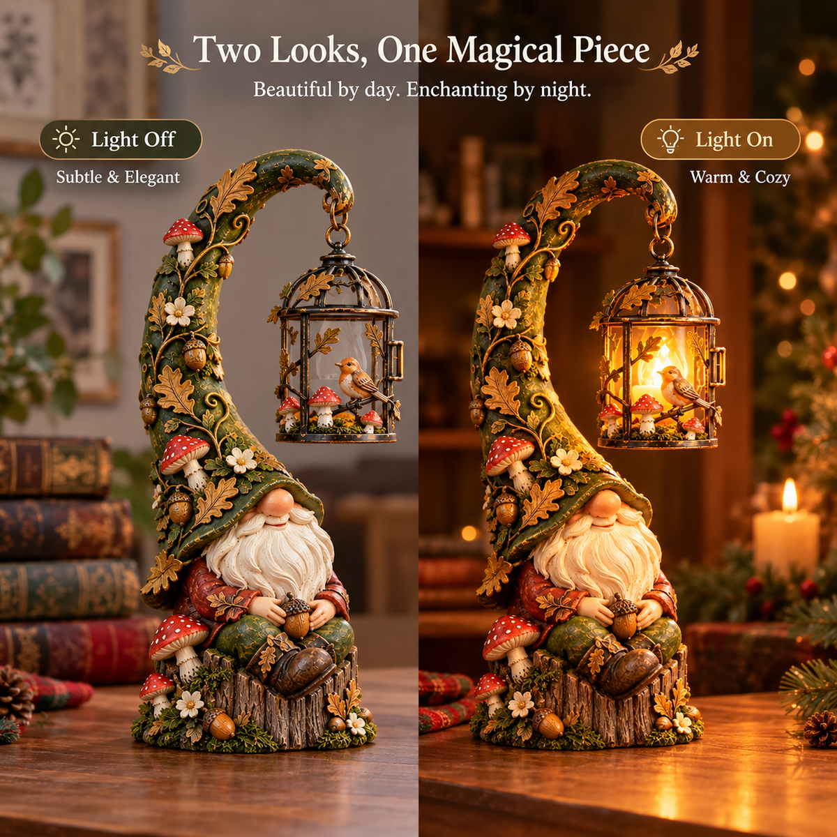 ✨Last Day 49% OFF✨🍄 Woodland Gnome Lantern – Magical Garden Light