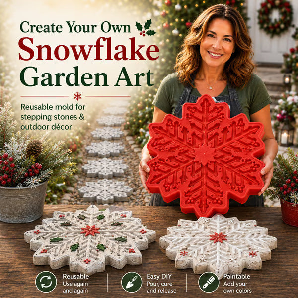 🌻 Reusable Garden Stepping Stone Mold | DIY Concrete Art Mold