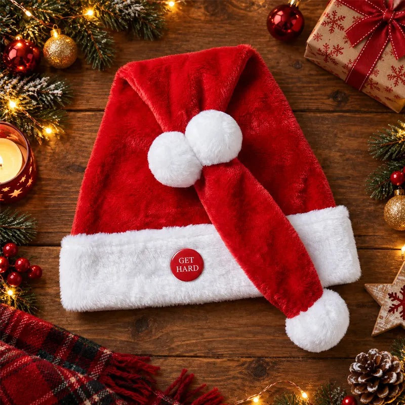 🎅 Christmas Hot Sale – 50% OFF 😂 Dancing Santa Hat – Button-Activated Moving Christmas Party Hat