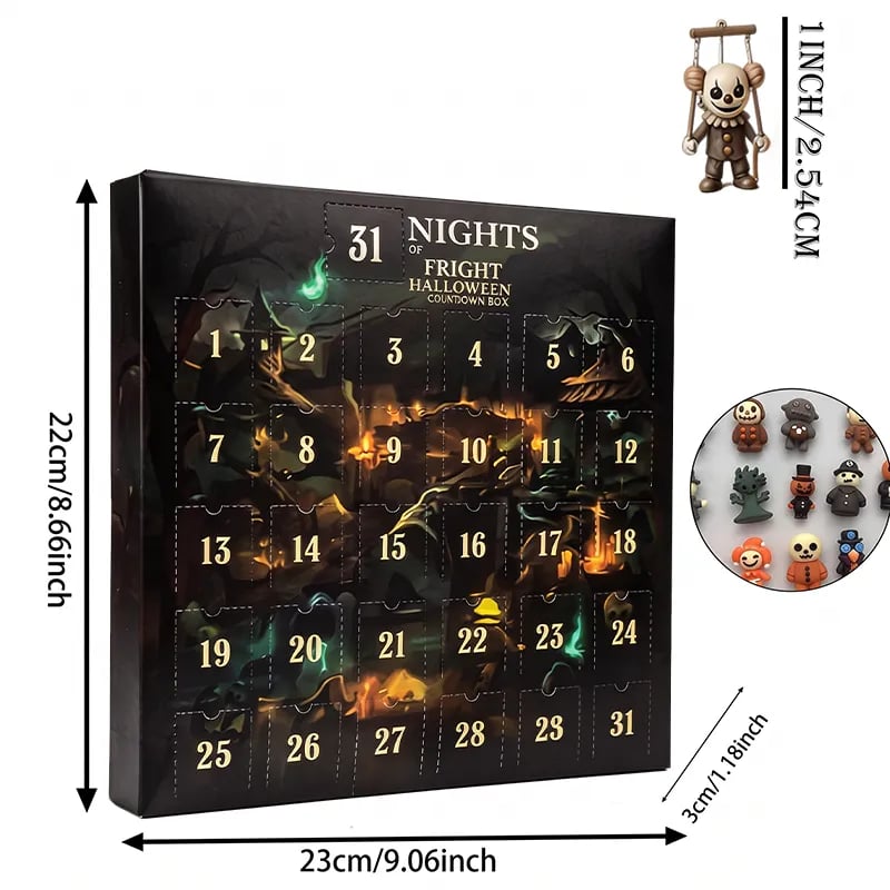 🎃2026 Halloween Countdown Advent Calendar Gift Box - 31 Nights of Fright Blindbags Surprise Set👻