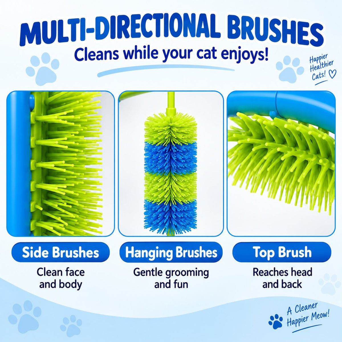 🐱 PurrWash™ Cat Self-Grooming & Play Station