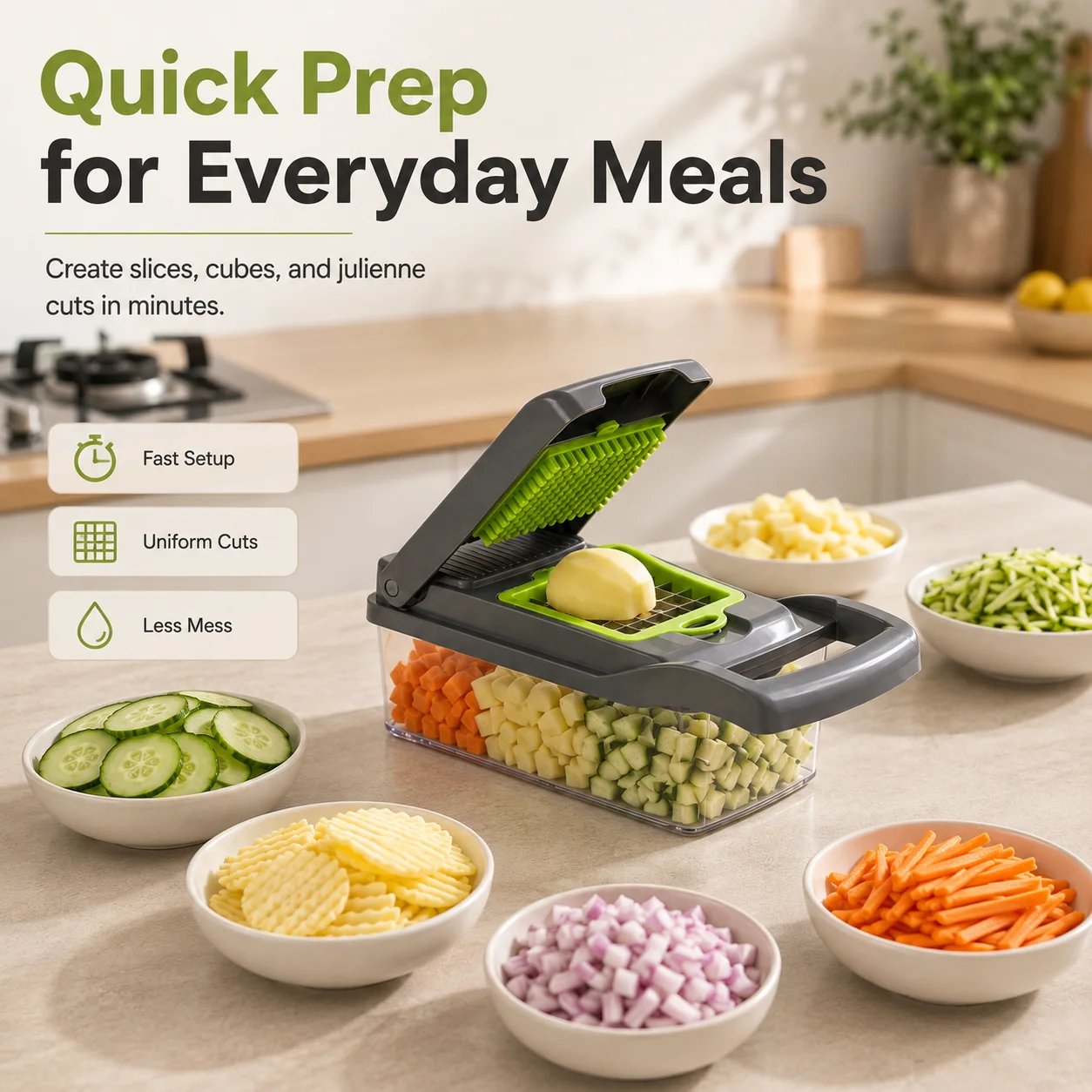12-in-1 Vegetable Chopper & Slicer — Faster, Easier Meal Prep
