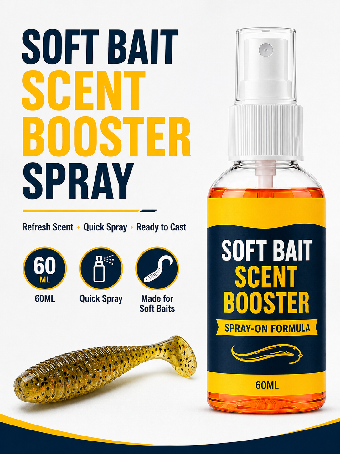🔥Hot Sale - 50% OFF🔥🎣Soft Bait Scent Booster Spray