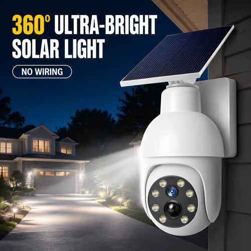 ⏰Solar-Powered Simulated Surveillance Camera Street Light
