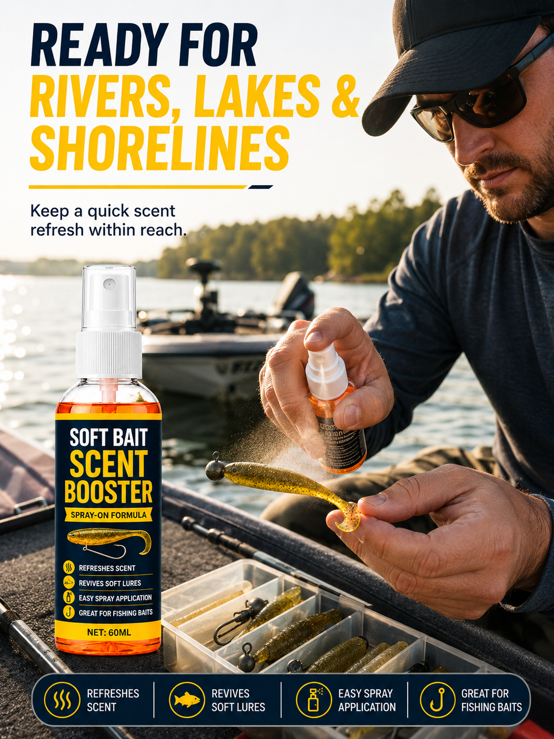 🔥Hot Sale - 50% OFF🔥🎣Soft Bait Scent Booster Spray