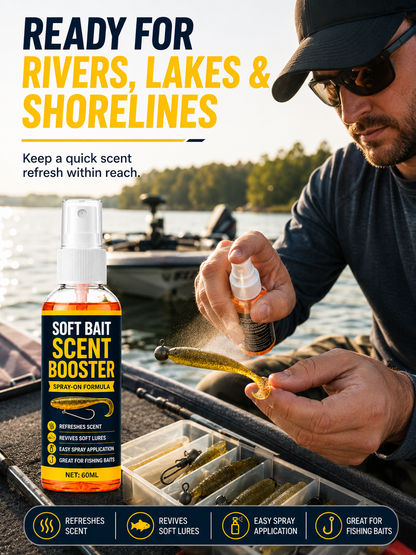 🔥Hot Sale - 50% OFF🔥🎣Soft Bait Scent Booster Spray