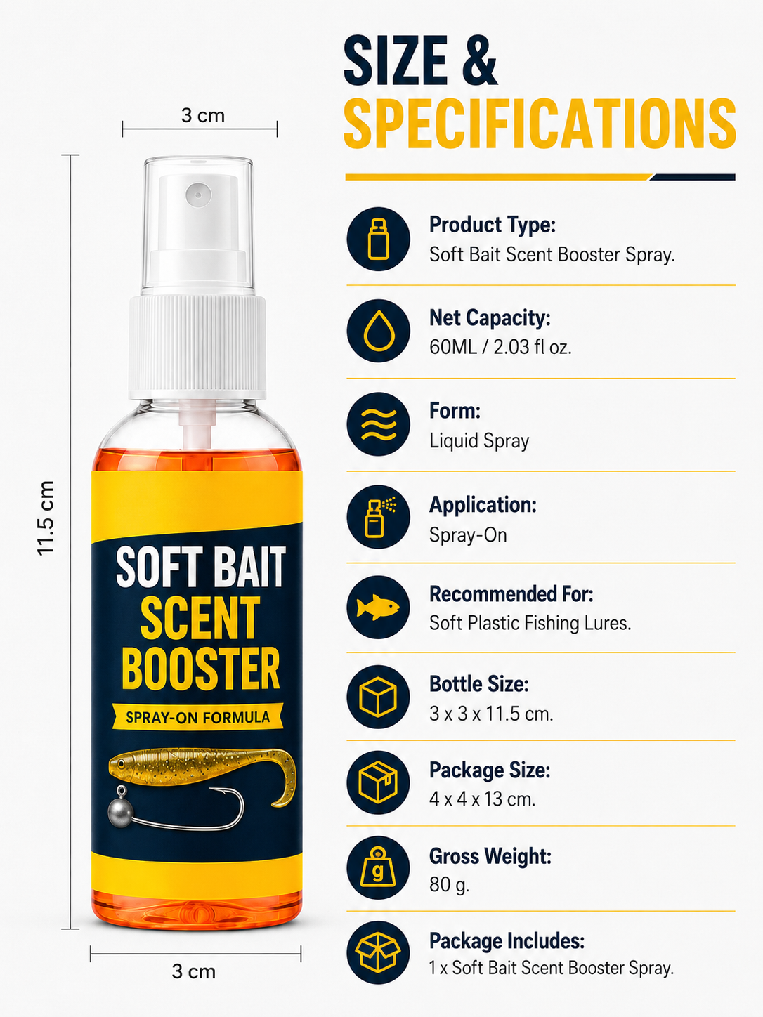 🔥Hot Sale - 50% OFF🔥🎣Soft Bait Scent Booster Spray