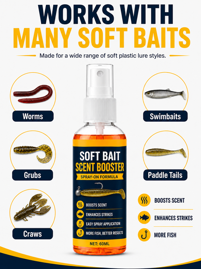 🔥Hot Sale - 50% OFF🔥🎣Soft Bait Scent Booster Spray