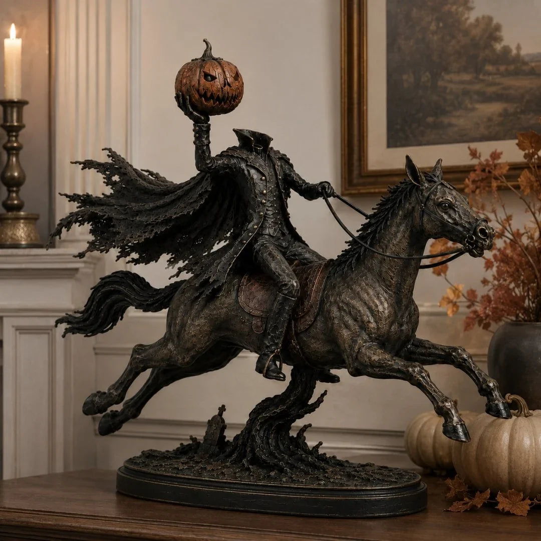 Midnight Chase Headless Horseman LED Statue - Halloween Decor
