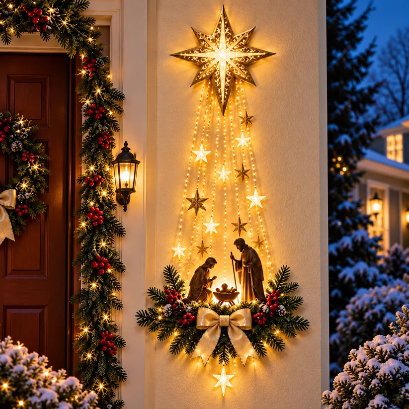 🔥Last Day 50% OFF✝️ Bethlehem Star of Faith™ – Lighted Nativity Wall Decor