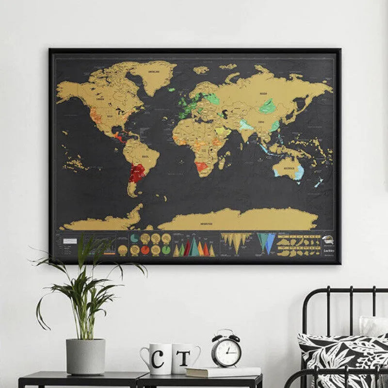 🌎 Scratch-Off World Travel Map – Track Every Journey & Reveal Your Memories