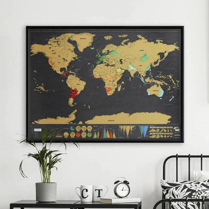 🌎 Scratch-Off World Travel Map – Track Every Journey & Reveal Your Memories