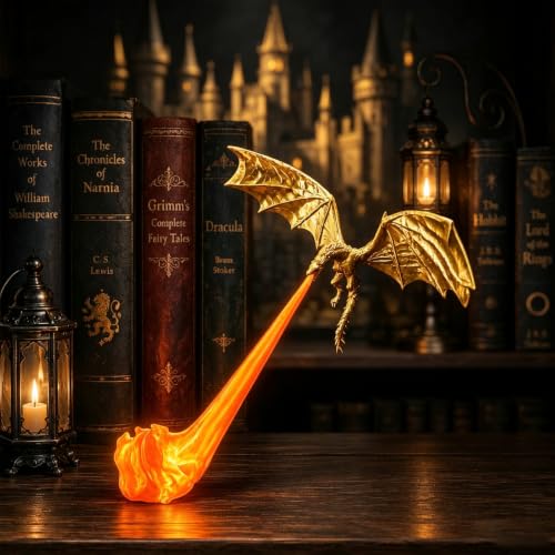 🔥 HOT SALE 🔥🐉Naotstore - Dragon Flame Book Nook