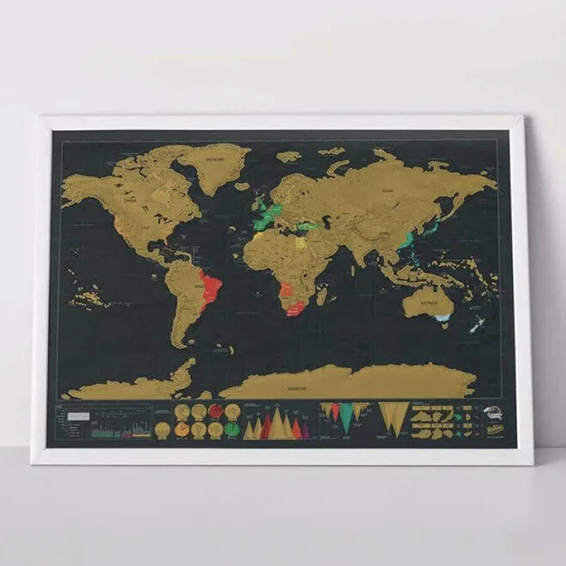 🌎 Scratch-Off World Travel Map – Track Every Journey & Reveal Your Memories
