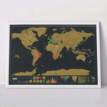 🌎 Scratch-Off World Travel Map – Track Every Journey & Reveal Your Memories