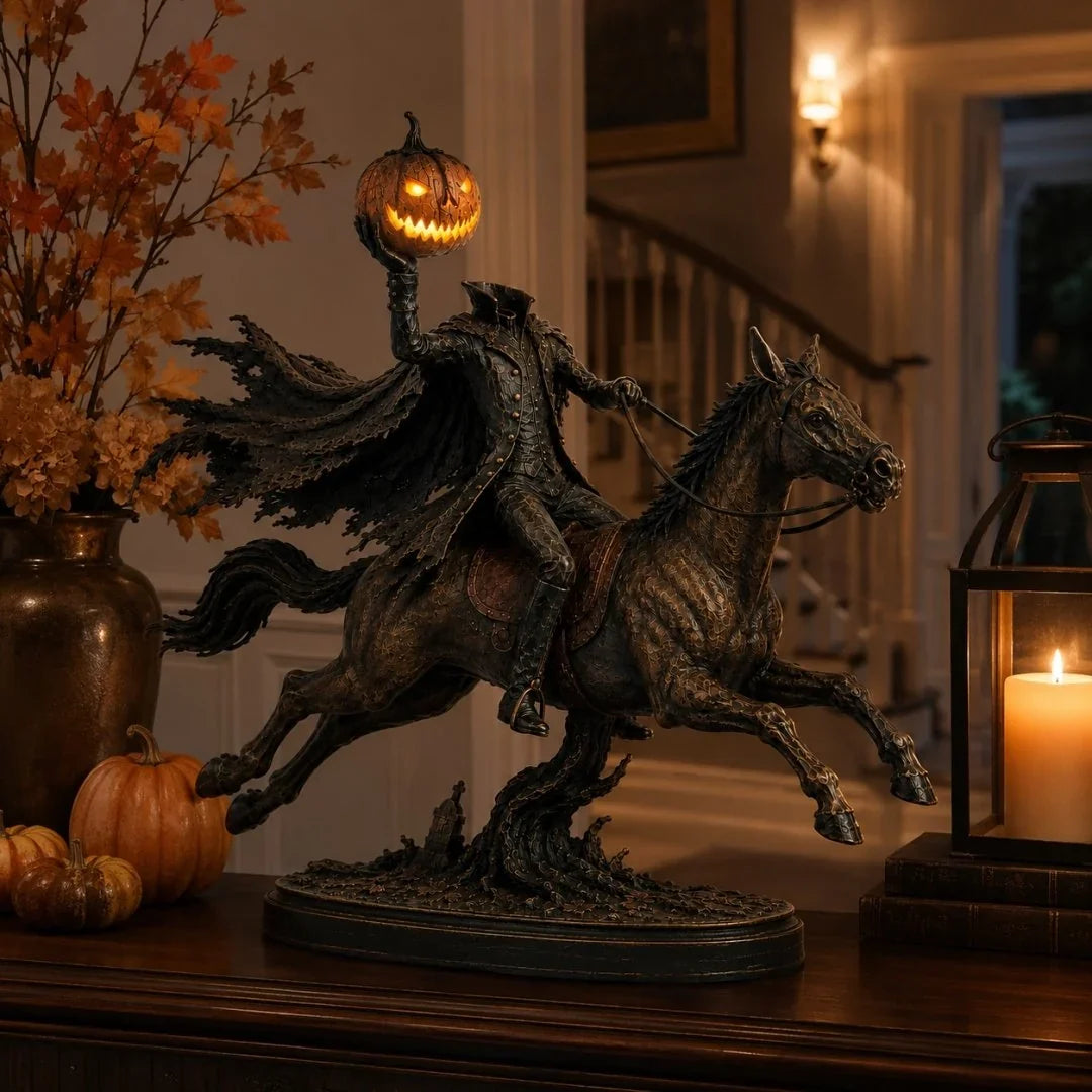 Midnight Chase Headless Horseman LED Statue - Halloween Decor
