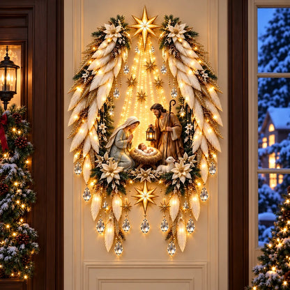 🔥Last Day 50% OFF✝️ Bethlehem Star of Faith™ – Lighted Nativity Wall Decor