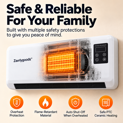 🌞🌞Mounted Space Heater with Thermostat and Remote Control