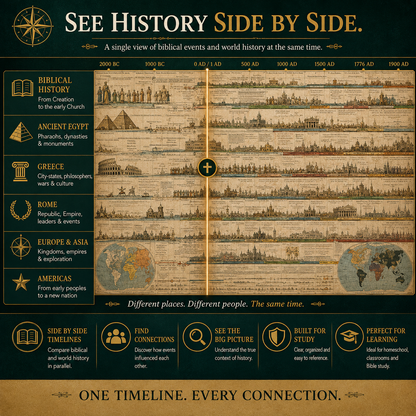 🔥📜 SPECIAL OFFER | Synchronological History Chart – 6,000 Years of Biblical & World Events in One Fold-Out Timeline