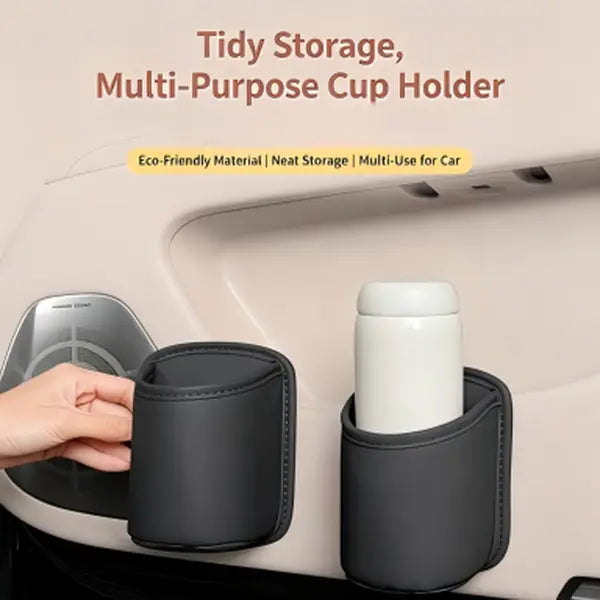 🚗 Clip-On Car Cup Holder & Storage Pocket – No-Drill Multi-Purpose Car Organizer