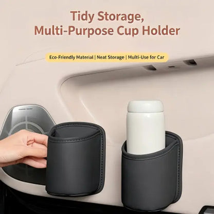🚗 Clip-On Car Cup Holder & Storage Pocket – No-Drill Multi-Purpose Car Organizer
