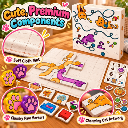 🐱 Cute Cat Puzzle Board Game for Family Fun & Game Night
