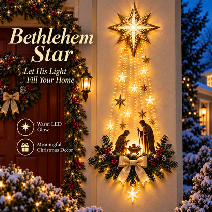 🔥Last Day 50% OFF✝️ Bethlehem Star of Faith™ – Lighted Nativity Wall Decor
