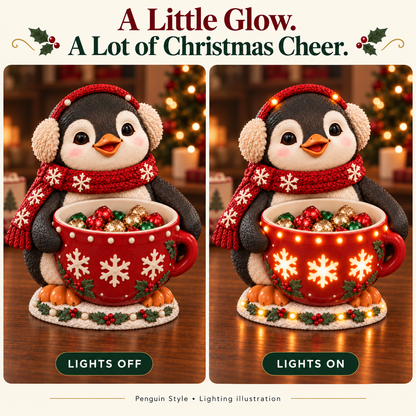🎄 Christmas Sale – 50% OFF ✨ Light-Up Christmas Candy Bowl – Charming Holiday Tabletop Decor & Gift 🎁