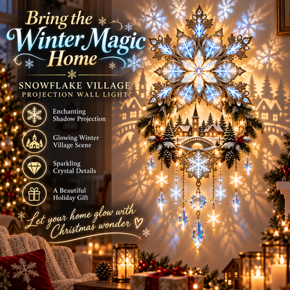 ❄️🎄Snowflake Village Projection Wall Light™ – Bring the Magic of Christmas Home