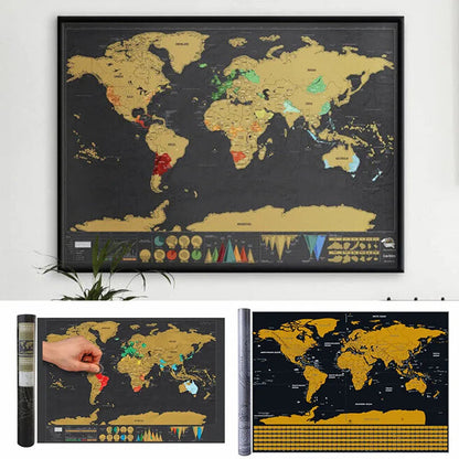 🌎 Scratch-Off World Travel Map – Track Every Journey & Reveal Your Memories