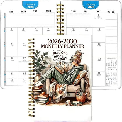 2026–2030 Five-Year Monthly Planner – Highland Cow Spiral Organizer for Home, Work & Important Dates