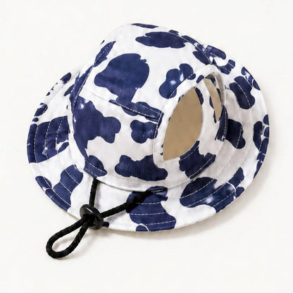 🐾 Adjustable Pet Sun Hat – Wide-Brim Bucket Hat for Dogs & C