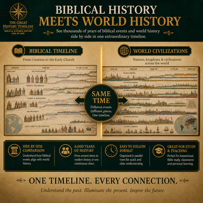 🔥📜 SPECIAL OFFER | Synchronological History Chart – 6,000 Years of Biblical & World Events in One Fold-Out Timeline
