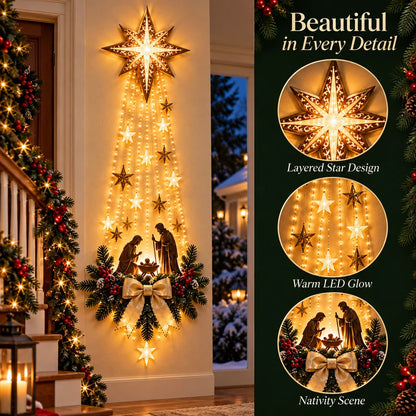 🔥Last Day 50% OFF✝️ Bethlehem Star of Faith™ – Lighted Nativity Wall Decor