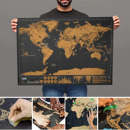 🌎 Scratch-Off World Travel Map – Track Every Journey & Reveal Your Memories