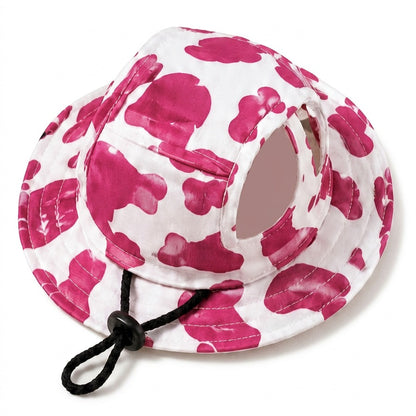 🐾 Adjustable Pet Sun Hat – Wide-Brim Bucket Hat for Dogs & C