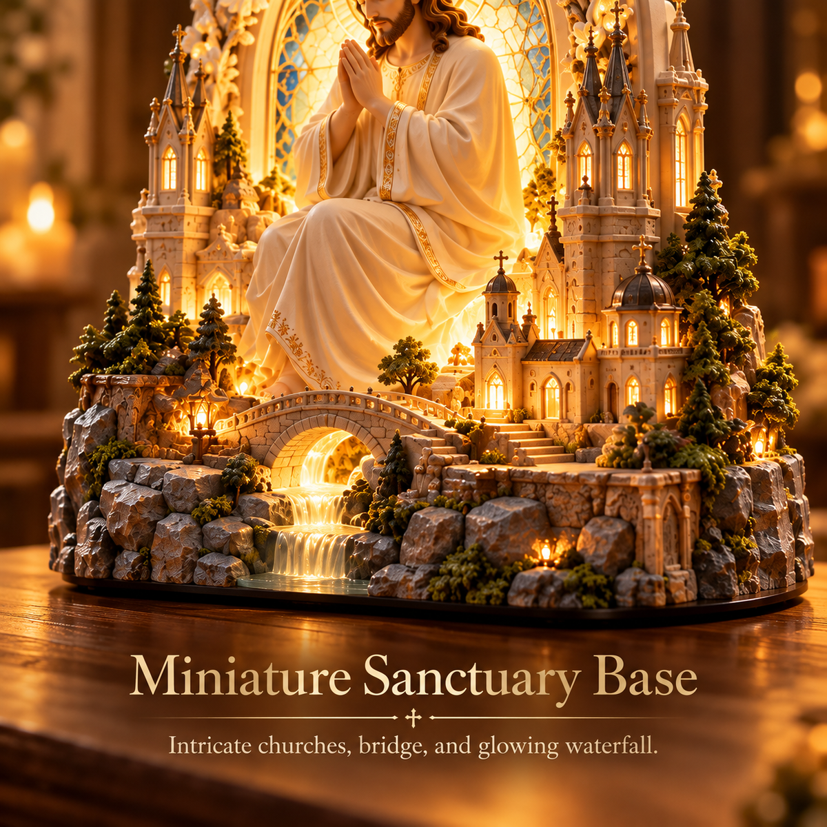 White doves and Gothic cathedral details