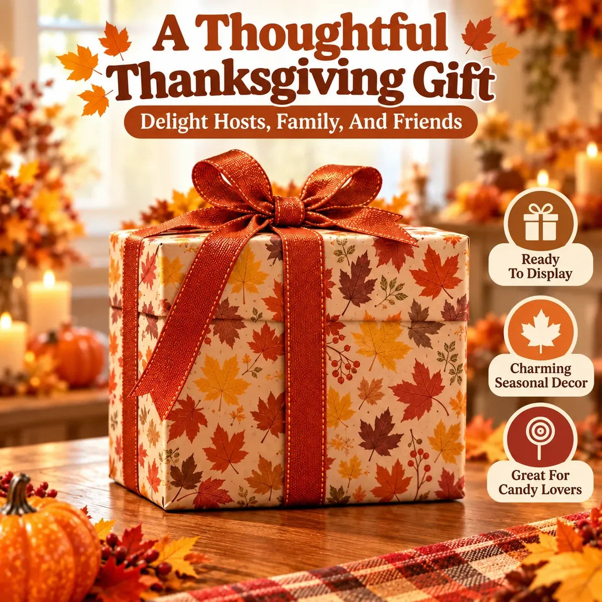 🦃🍭 Adorable Thanksgiving Turkey Lollipop Holder-A Sweet & Festive Holiday Table Centerpiece