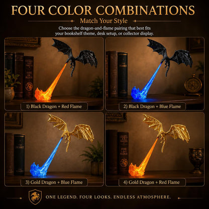 🔥 HOT SALE 🔥🐉Naotstore - Dragon Flame Book Nook