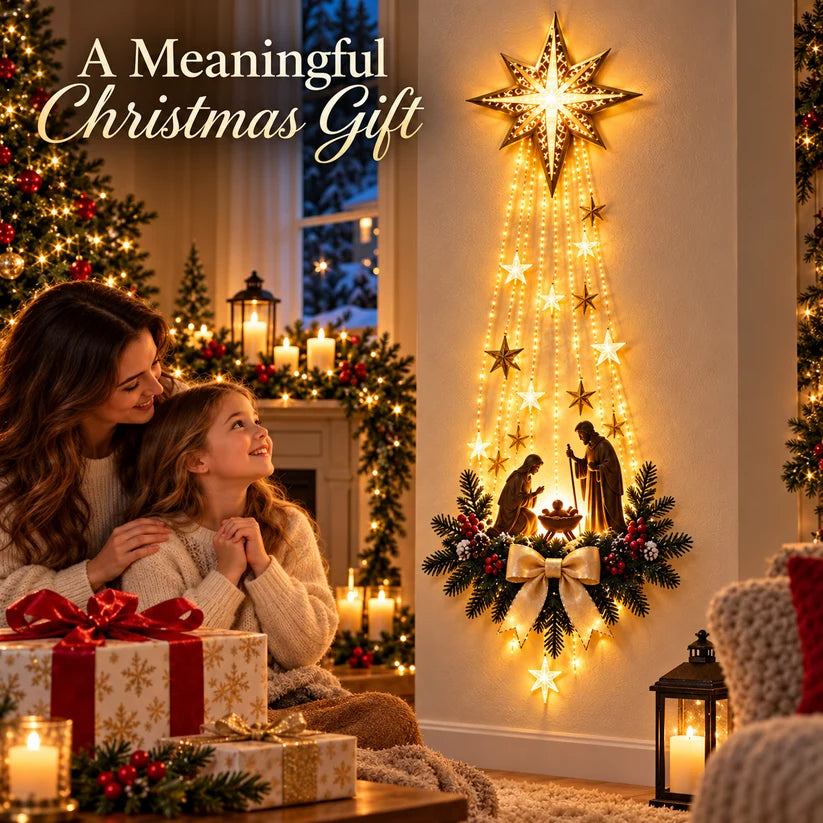 🔥Last Day 50% OFF✝️ Bethlehem Star of Faith™ – Lighted Nativity Wall Decor