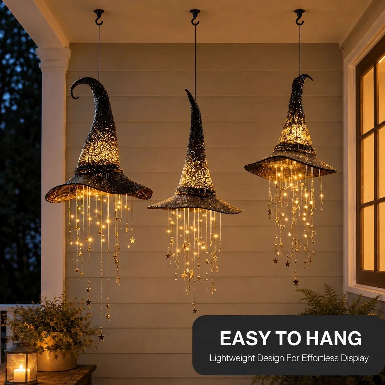 🔮 Lighted Witch Hat Hanging Chime Where Halloween Magic Meets Enchanted Glow