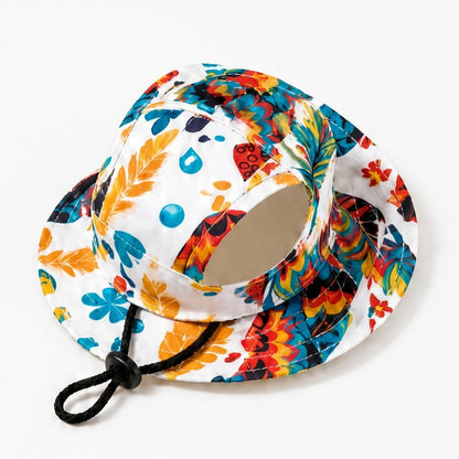 🐾 Adjustable Pet Sun Hat – Wide-Brim Bucket Hat for Dogs & C