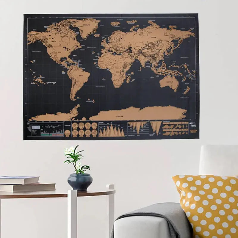 🌎 Scratch-Off World Travel Map – Track Every Journey & Reveal Your Memories